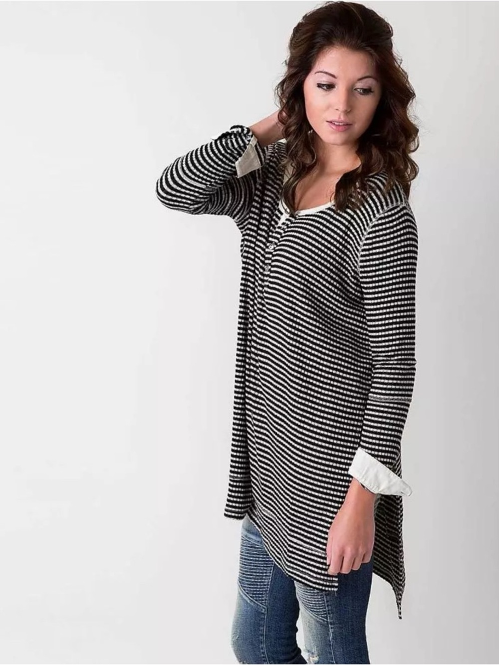 RARE- Free People Drippy Henley Top - Brand New With Tags